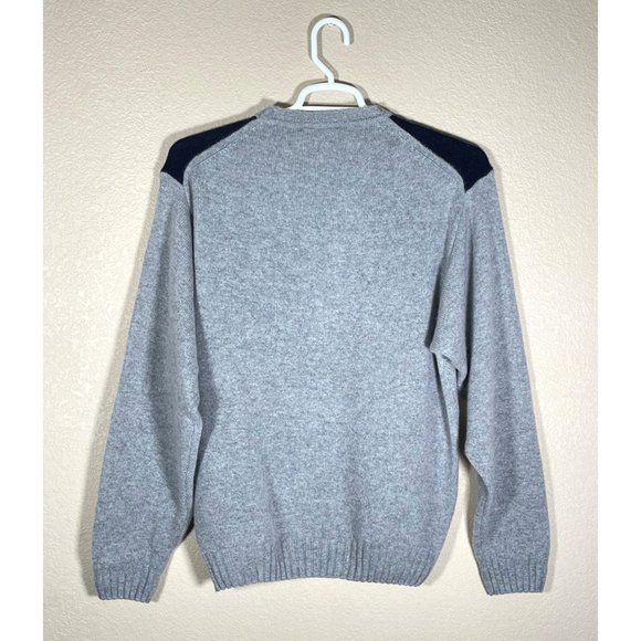 HATHAWAY PLATINUM Crewneck Argyle Sweater 100% Cashmere Made in Italy - Picture 6 of 8